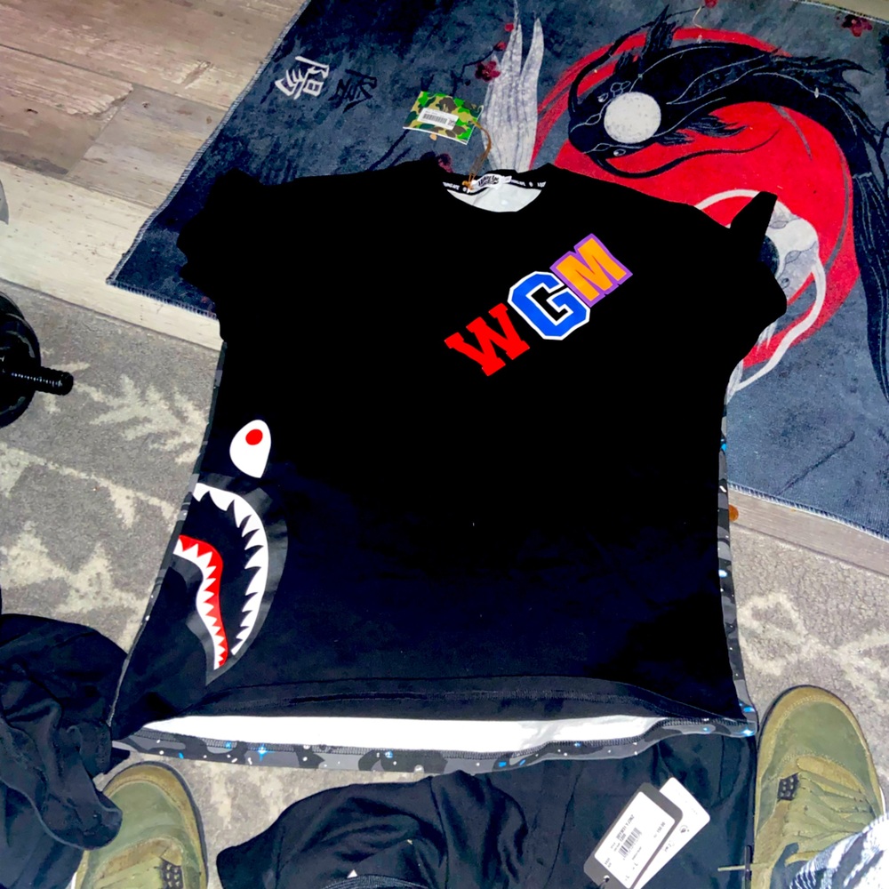 Blackout bape tee
